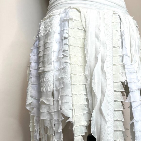 White Mummy Skirt Size Small Medium Beach Bride Top Mermaid Halloween Costume S - Picture 4 of 13